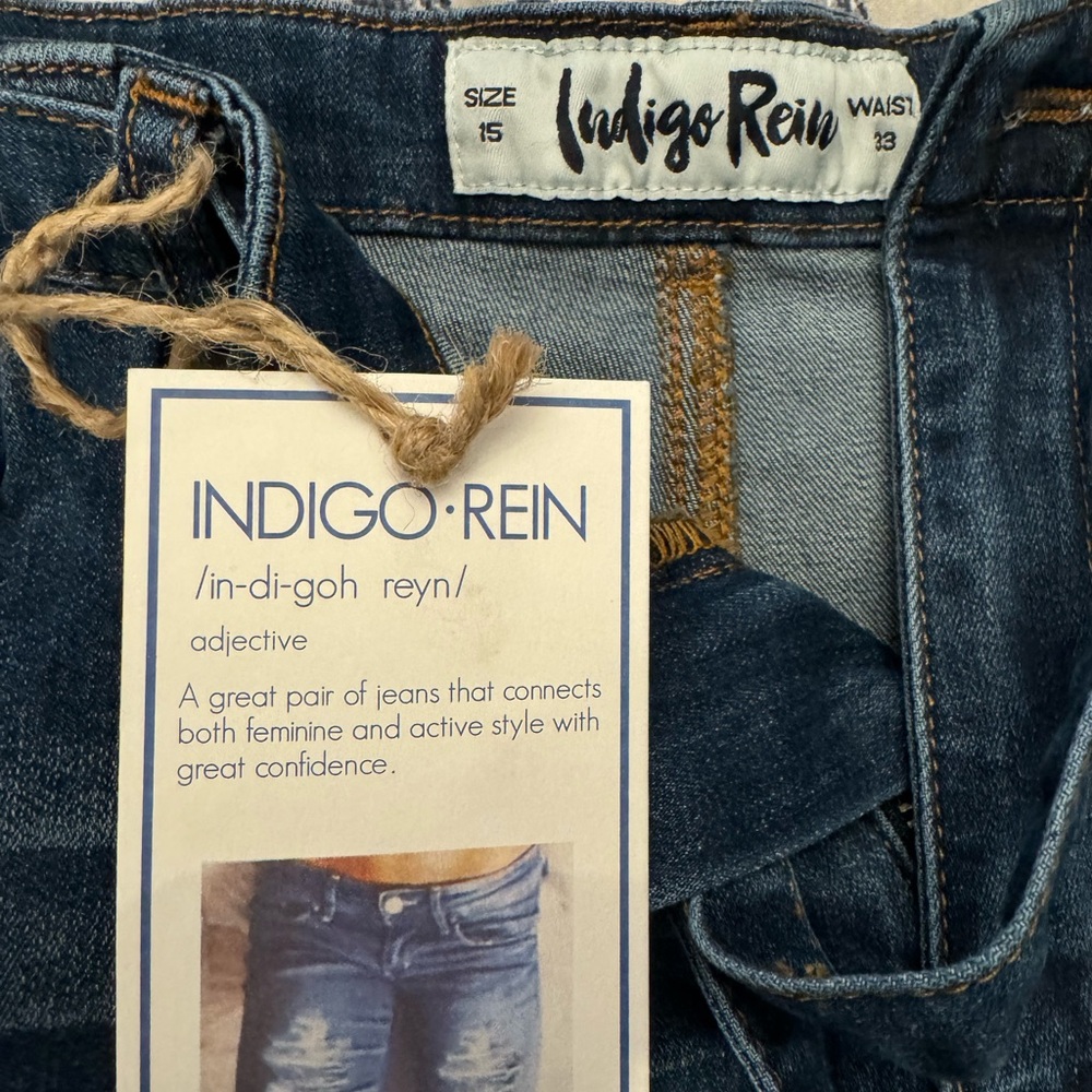 NWT!! Indigo Rein denim shorts w/ matching denim belt. Super cute & never worn!